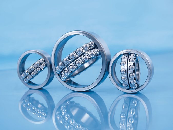 Dvojradové naklápacie guľkové ložiská